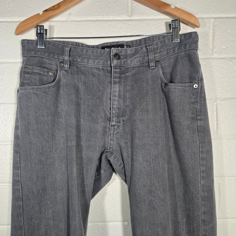 Betabrand Sons of Britches Jeans Mens 34x36 Gray Slim Straight Stretch Denim - Picture 3 of 9
